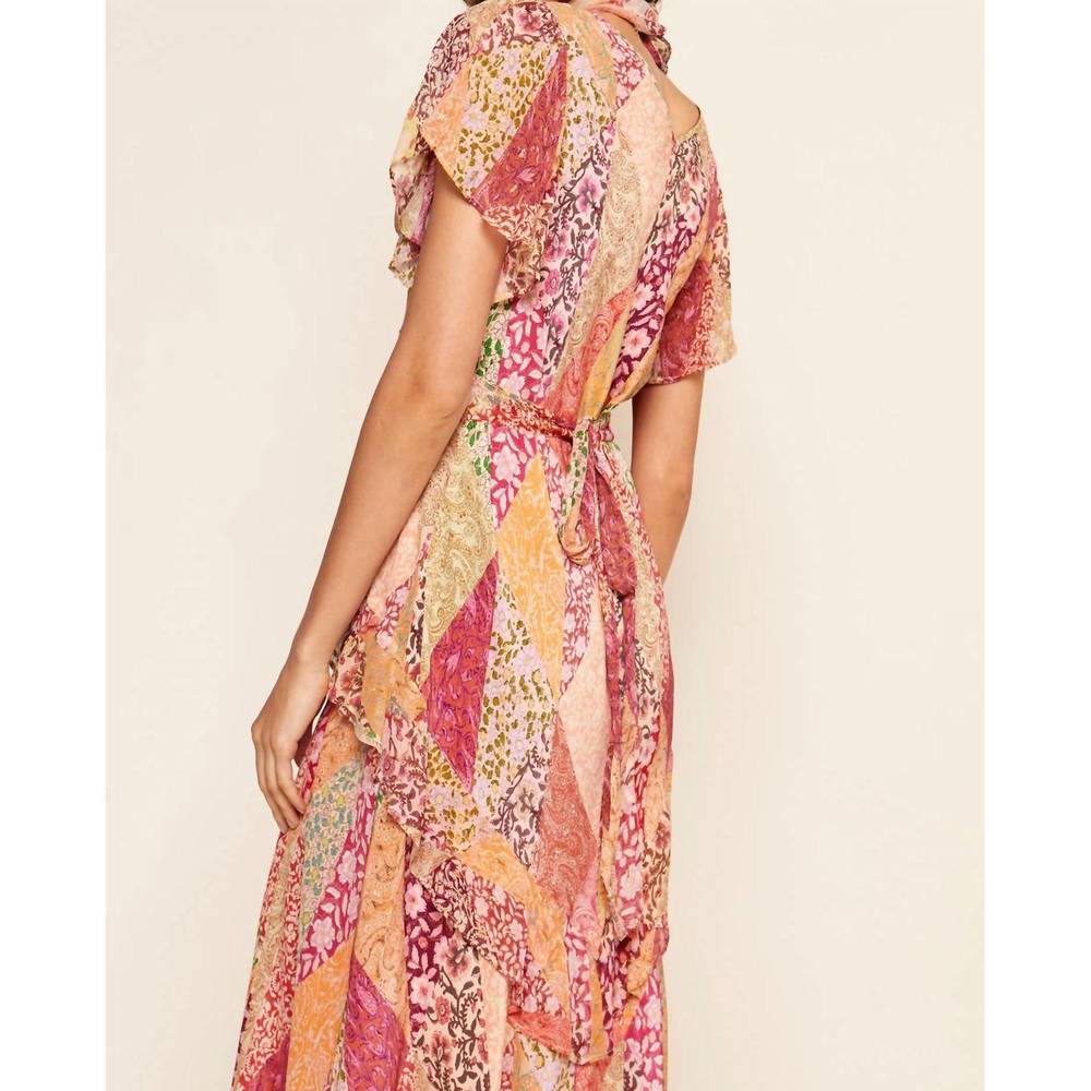 NEW RIXO evie dress in patchwork blush - Picture 3 of 4